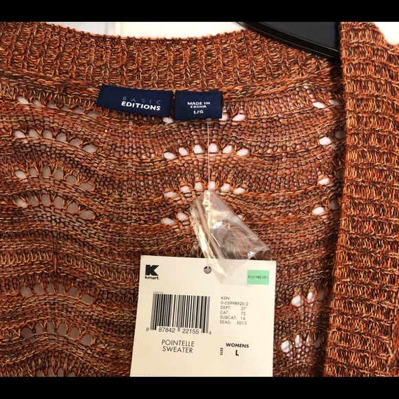 NWT Pointelle Cardigan Sweater Size Large - Picture 5 of 5